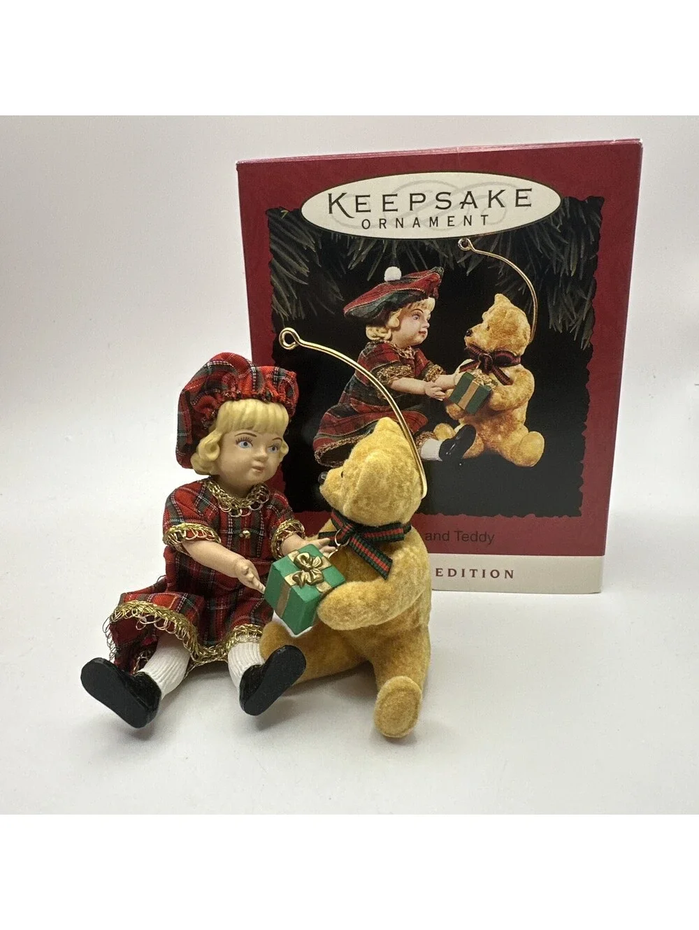 Hallmark Keepsake Ornament Lucinda and Teddy 1994 Ornament Special Edition w Box